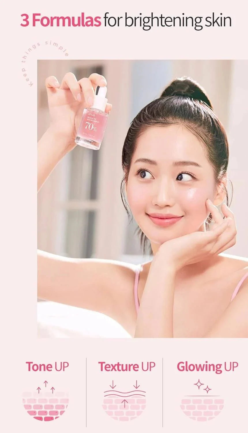 ANUA Peach 70% Niacinamide Serum 30ml – Brightening Serum | 100% Authentic Korean Skincare in Pakistan
