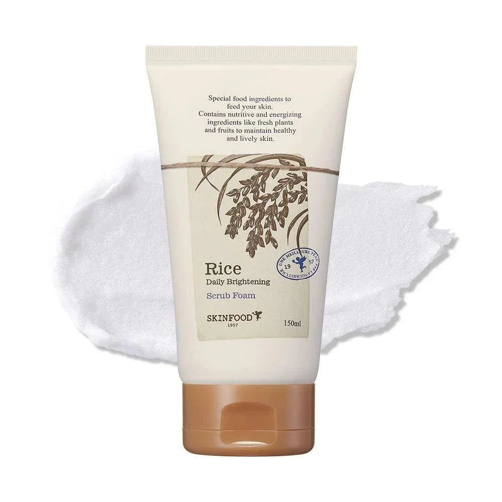 [SKINFOOD] Rice Daily Brightening Scrub Foam 150ml – Brightening Cleanser | 100% Authentic Korean Skincare Pakistan