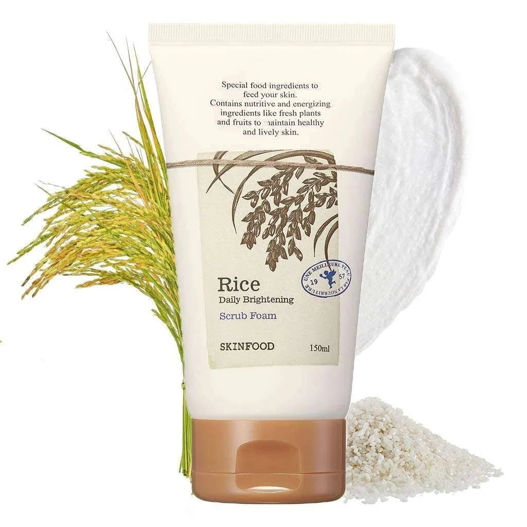 [SKINFOOD] Rice Daily Brightening Scrub Foam 150ml – Brightening Cleanser | 100% Authentic Korean Skincare Pakistan
